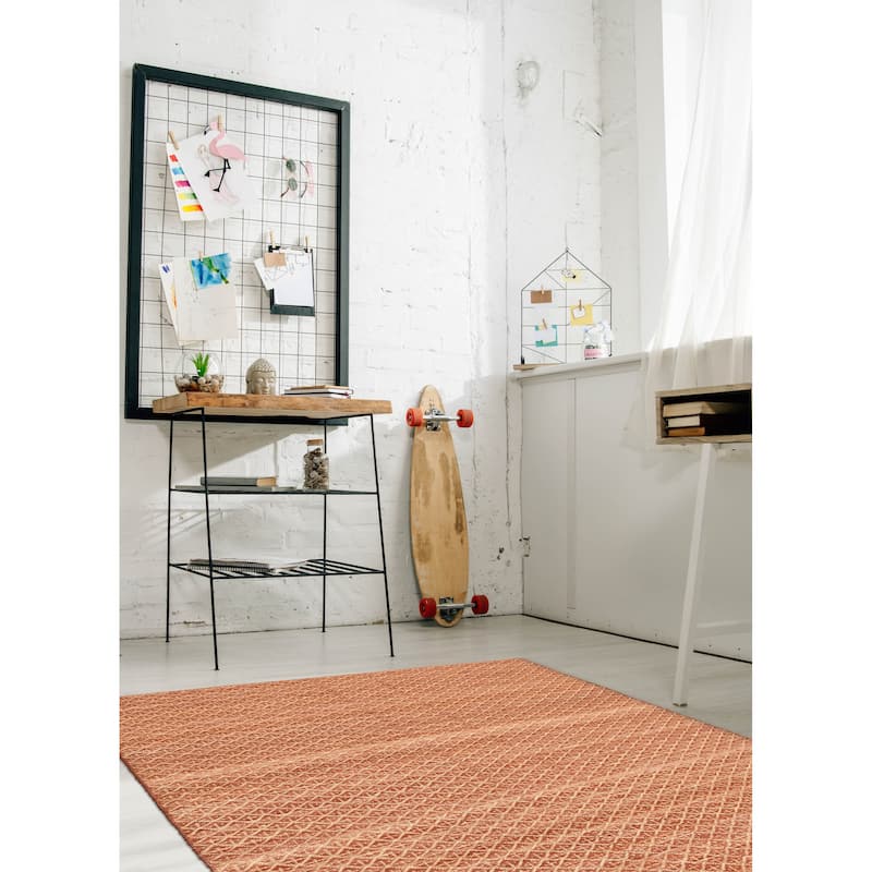 ECARPETGALLERY Flat-Weave Palas Denizli Dark Red Kilim - 5'2 x 7'5