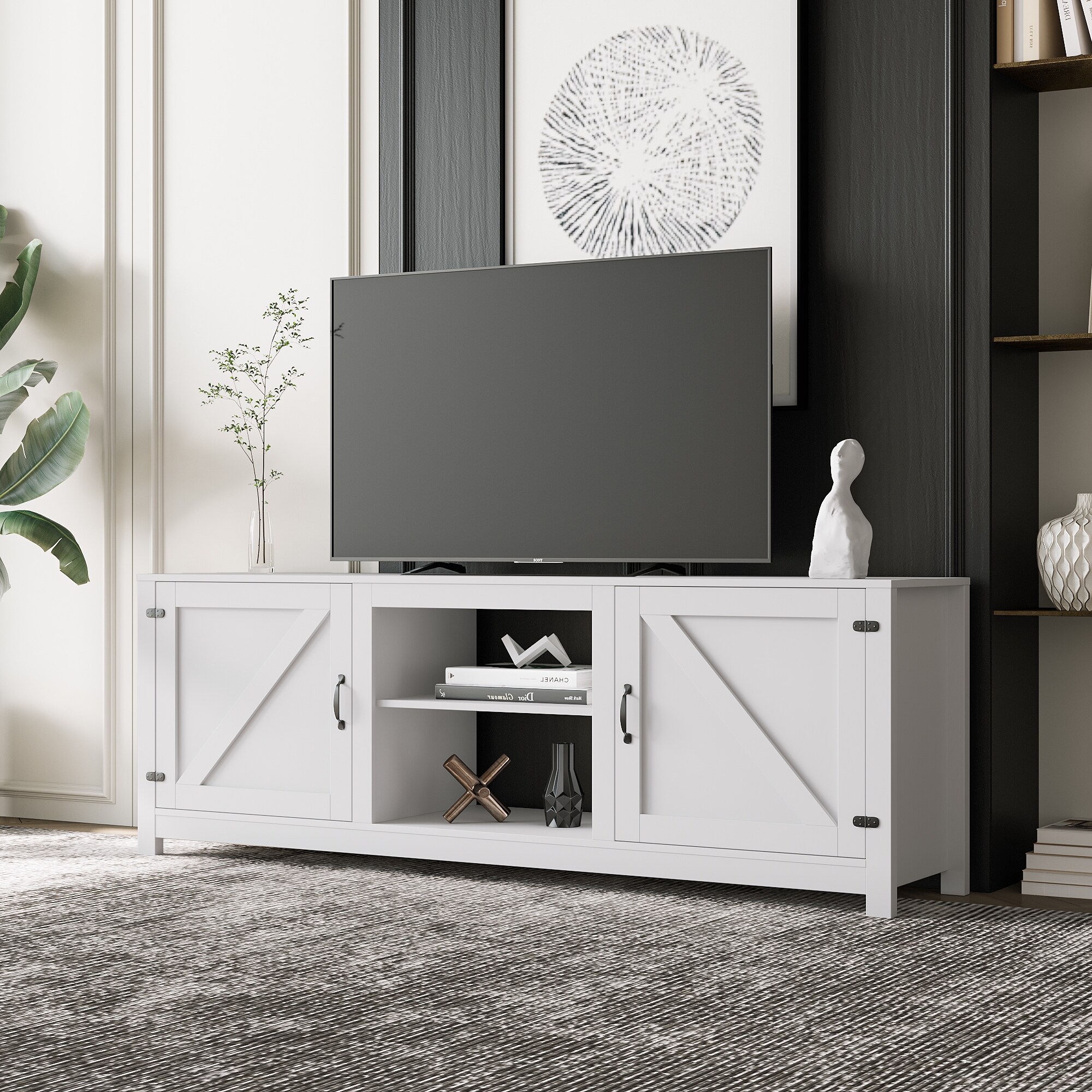 Farm style store tv stand