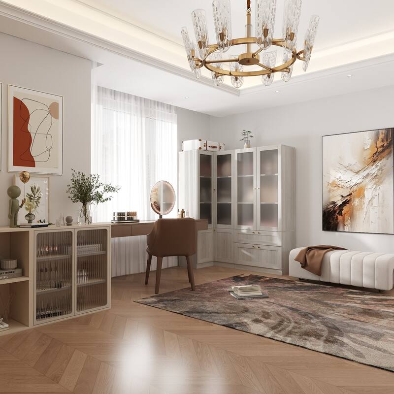 Elegant White Modular Bookcase: Stylish and Flexible Storage Solution for Your Home