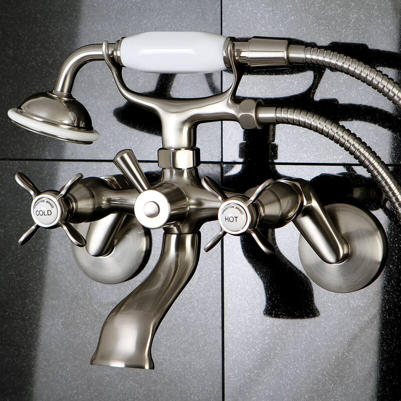 Kingston Brass Essex Wall Mounted Clawfoot Tub Filler with Built-In