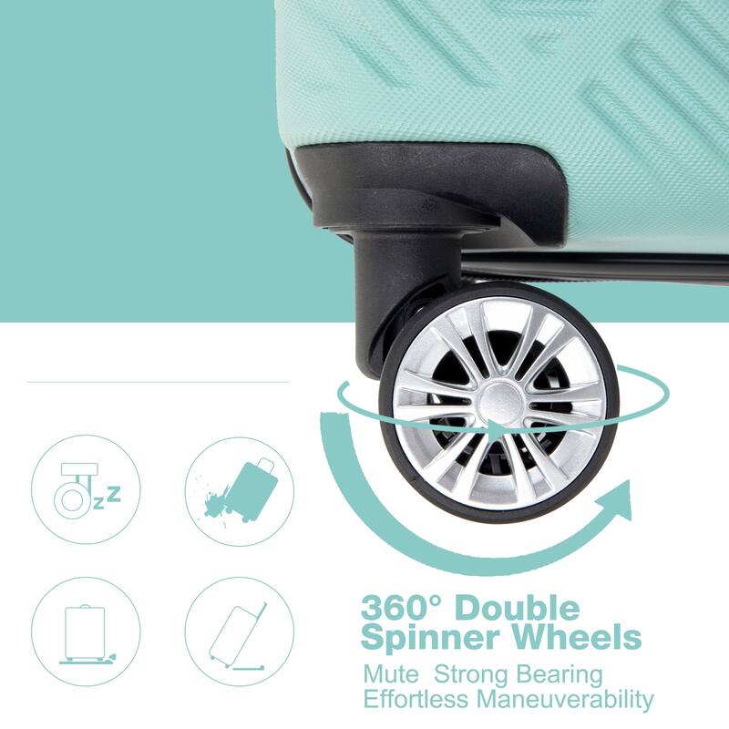 20/14" Spinner Wheels Luggage Sets 2 Piece Lightweight Suitcase Sets, Carry On Trunks Sets