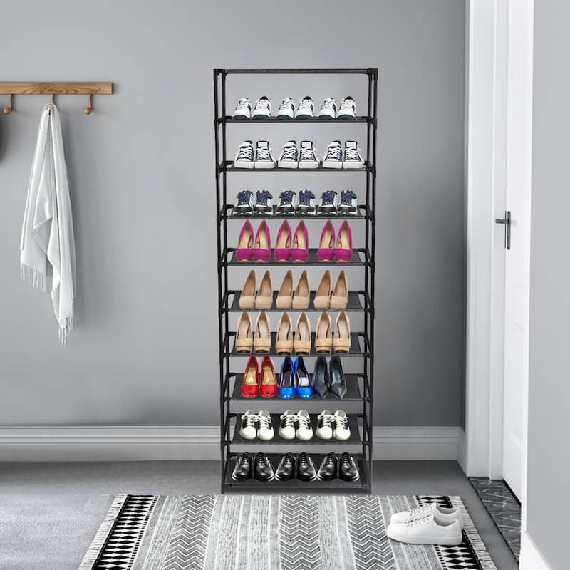 3/10-Tier Shoe Rack Entryway Shoe Shelf Organizer