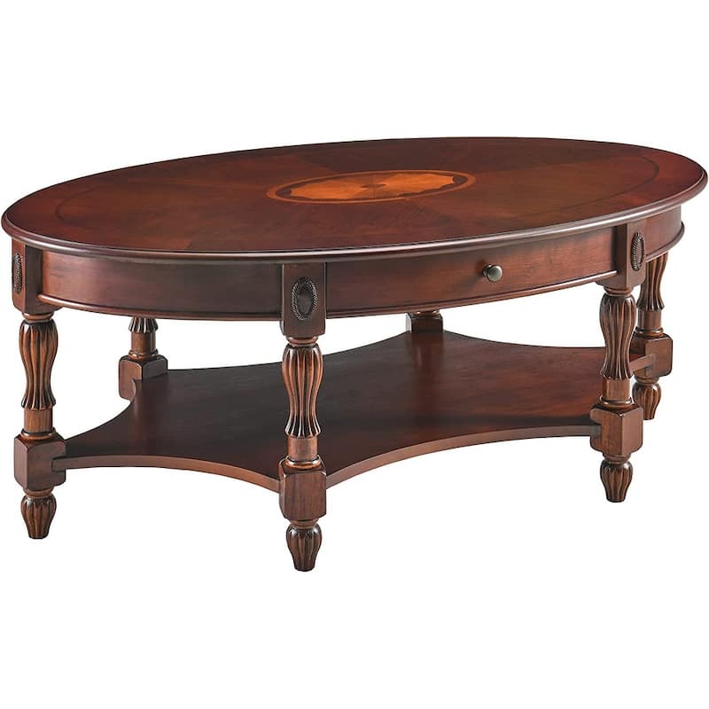 Solid Wood Coffee Table Console Table with Storage Drawer