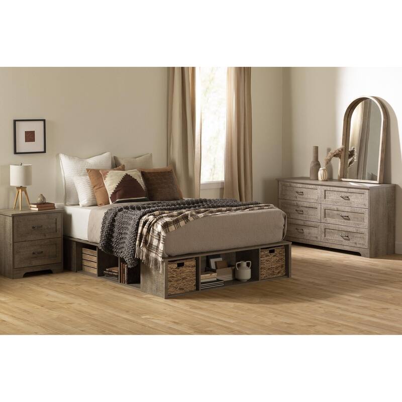 South Shore Prairie Storage Bed with Baskets