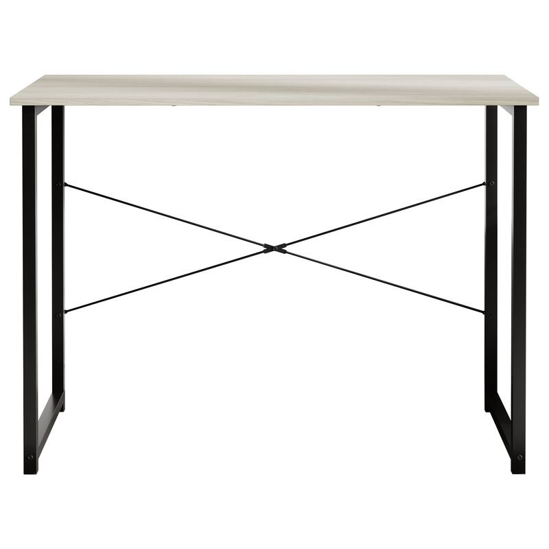 CraftPorch Modern 39-Inch Metal Computer Desk - Light Grey