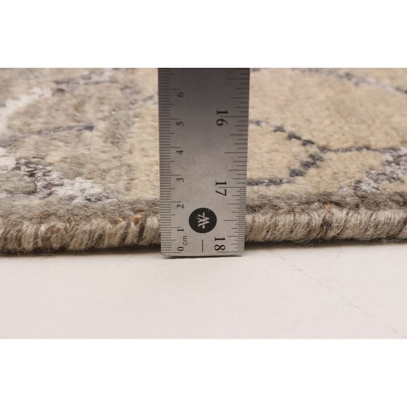 ECARPETGALLERY Hand-knotted Tangier Ivory Silk, Wool Rug - 5'2 x 7'9
