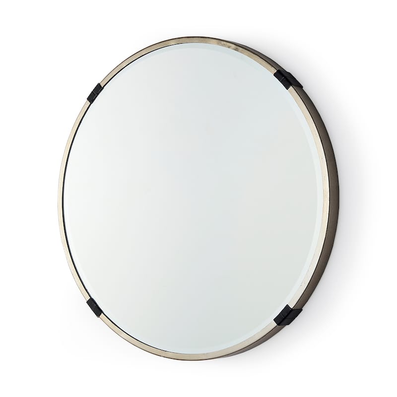 Melissa 23" Small Round Gold Metal Wall Mirror - 23.6L x 1.8W x 23.6H - Gold