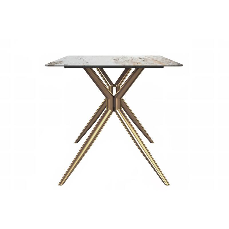 Elega Rectangular Dining Table with Sintered Stone/Glass Top