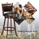 preview thumbnail 12 of 10, Costway Set of 2 29'' Swivel Bar Height Stool Wood Dining Chair