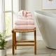 preview thumbnail 130 of 193, Linery & Co. Cotton Diamond Waffle Texture Bath Towels. 6 Piece Set - Pink