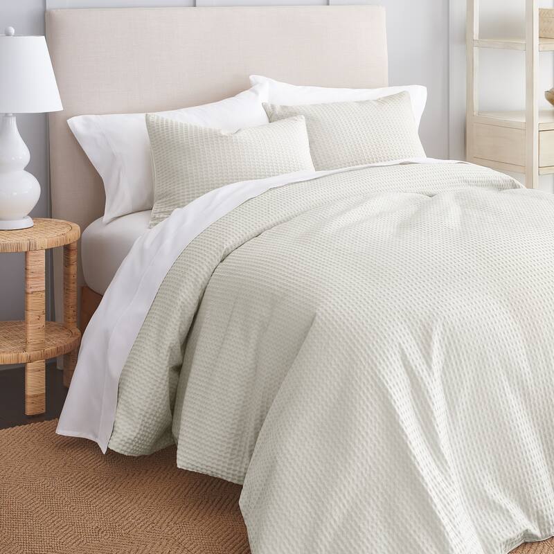 GAIAM® Relax Organic Cotton Waffle 3pc Comforter Set