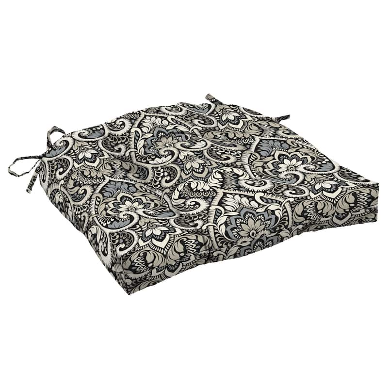 ARDEN Outdoor Wicker Chair Cushion - 1 Count - Black Aurora Damask