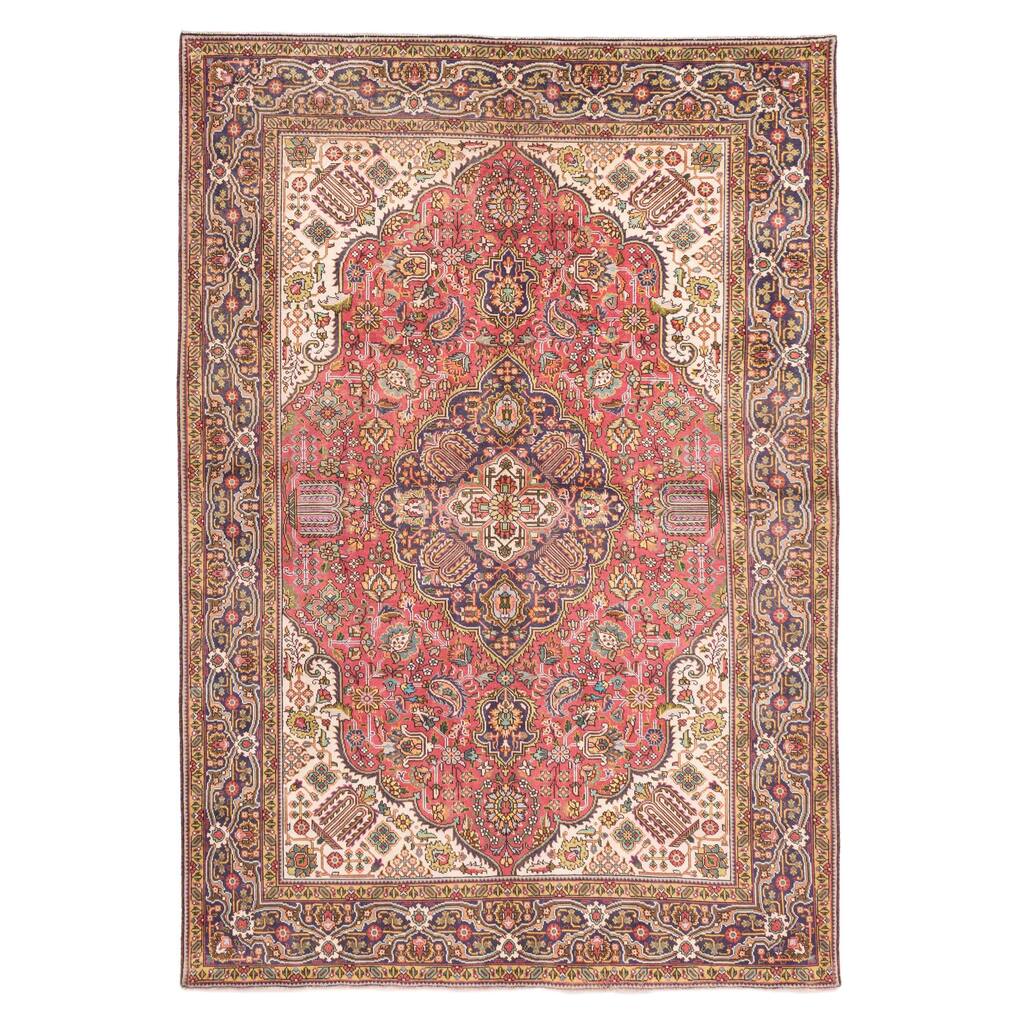 ECARPETGALLERY Hand-knotted Kayseri Red Wool Rug - 6'4 x 9'2