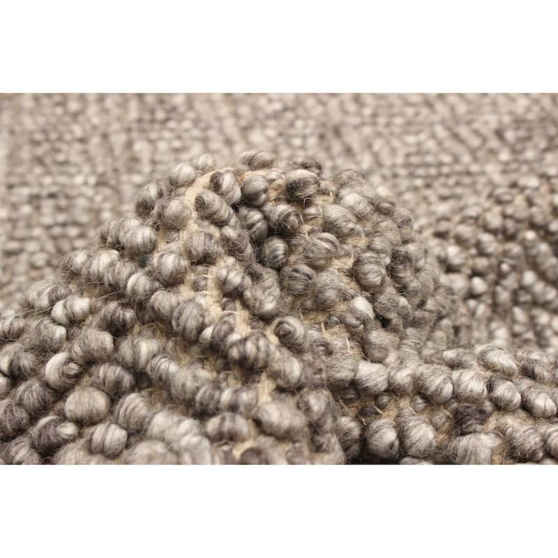 ECARPETGALLERY Braid weave Sienna Taupe Wool Rug - 5'2 x 7'4