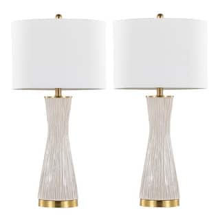 Gemma 28" Brush Ceramic Table Lamp - Set of 2