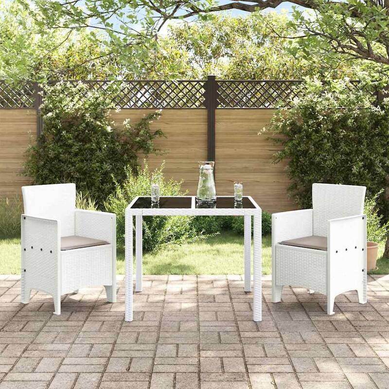 vidaXL Garden Chair 2/4 pcs Anthracite/Brown/White 53 x 49 x 85 cm PP - 53 x 49 x 85 cm
