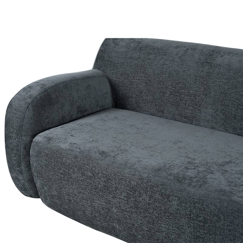 81.5" Ergonomic 3-Seater Curved Sofa, Modular for Living Room, Bedroom, or Apartment