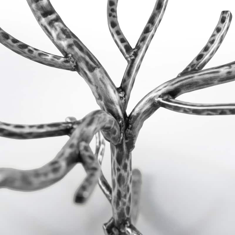 247 Shop At Home Lalia Modern Hammered Metal Tree Branch Side Table