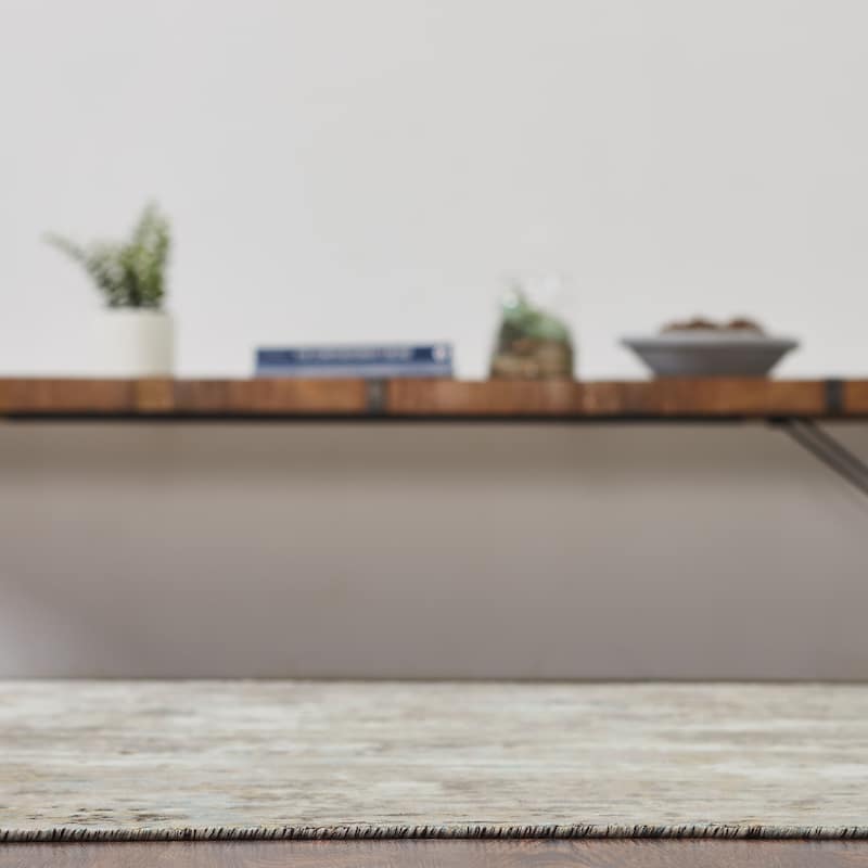 Gunmetal/Taupe/Spa Abstract Area Rug