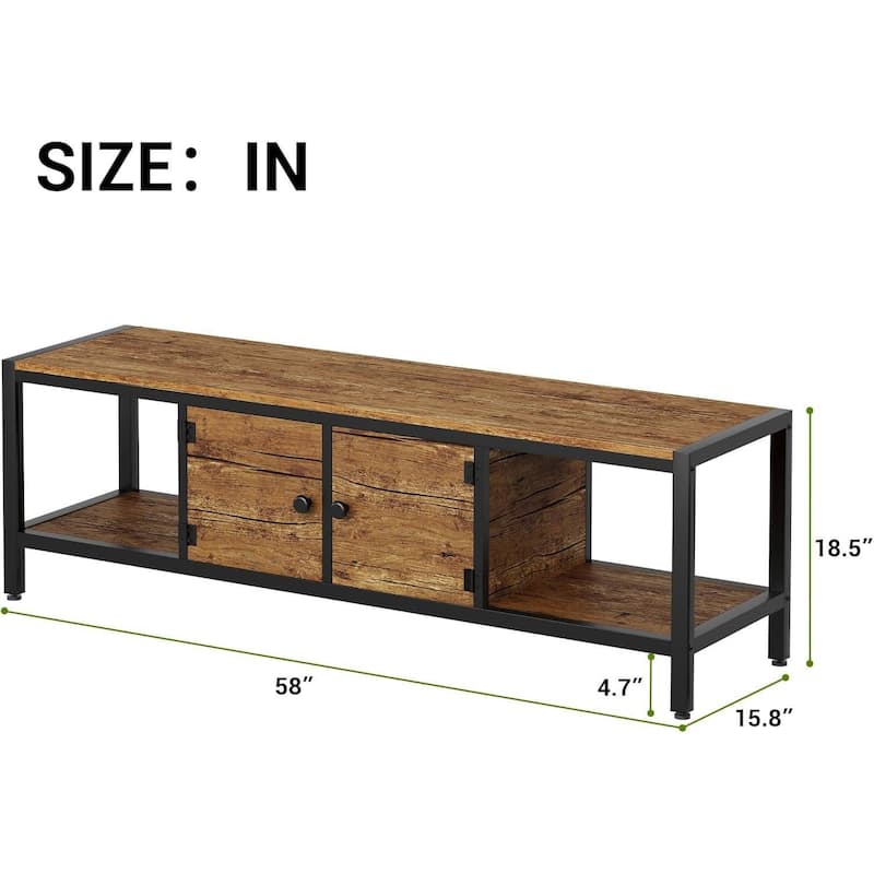 TV Stand for 58 Inch TV Entertainment Center Fits Up to 70 Inch TVs for Living Room - N/A