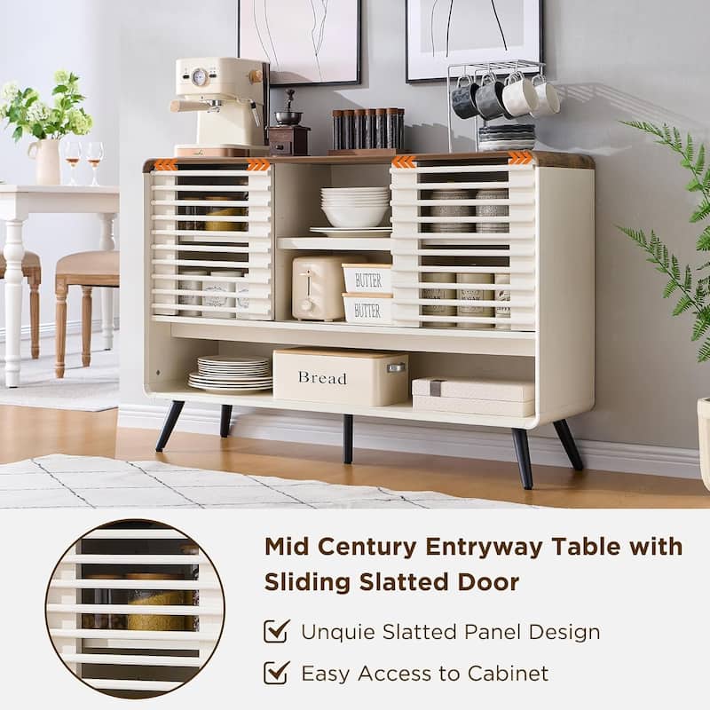 Mid Century Modern 46" Entryway Table, Console Table, Wood Sofa Table
