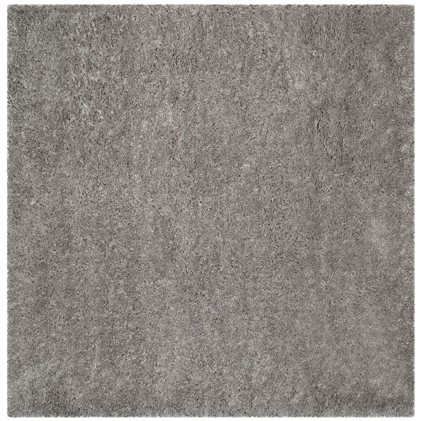 slide 1 of 1, SAFAVIEH Polar Shag Bibi Glam Solid 3-inch Extra Thick Rug - Silver - 5'1" Square