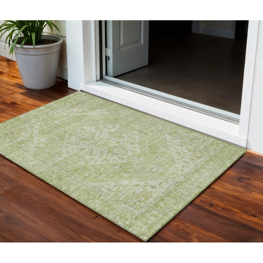 HomeRoots Oriental Traditional Rectangle Outdoor Rug