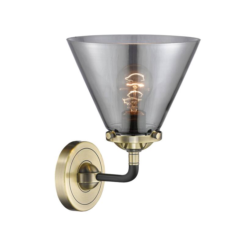 Innovations Lighting Large Cone Single Light 9" Tall Bathroom Sconce