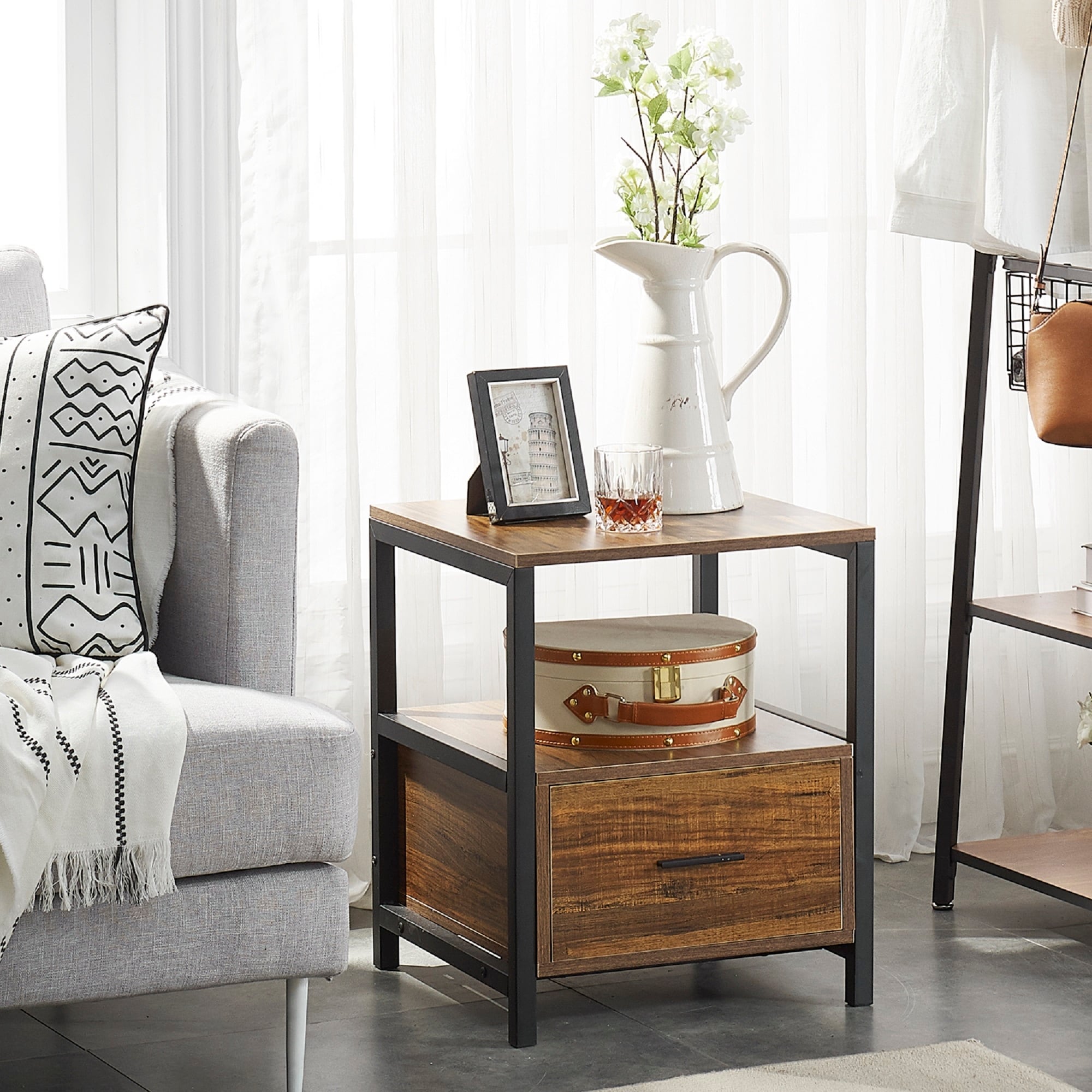 Shop Vecelo Square Side Tables Sofa Tables End Table Nightstand On Sale Overstock 27296378