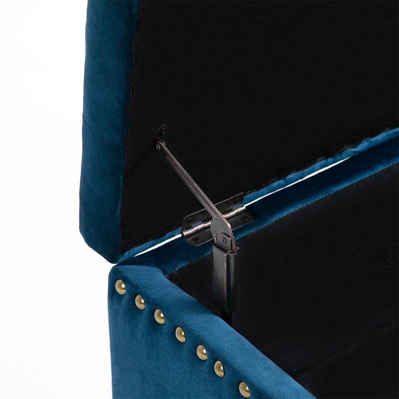 Maypex 38" Velvet Upholstered Flip Top Storage Bench