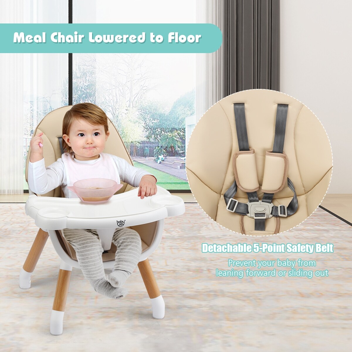 Baby joy 5 2025 in 1 high chair