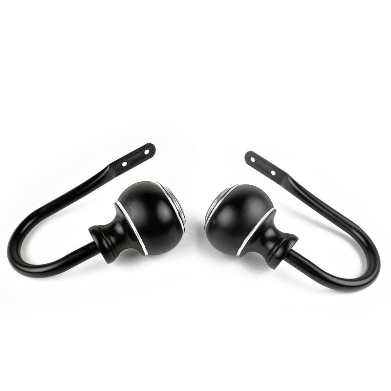 InStyleDesign Vesper Curtain Holdback Pair - Black