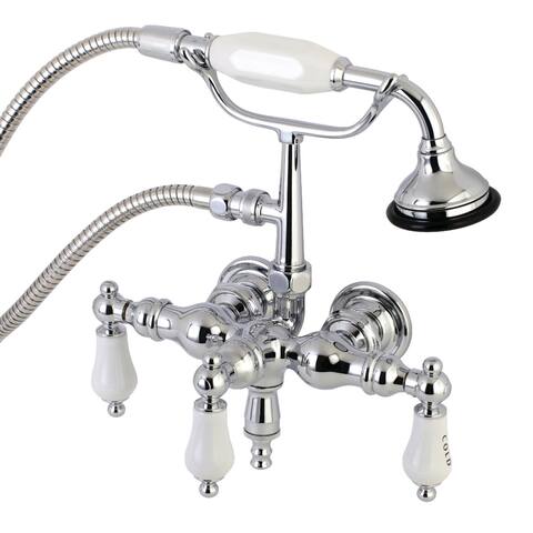 Aqua Vintage 3-3/8 in. Wall Mount Tub Faucet with Hand Shower
