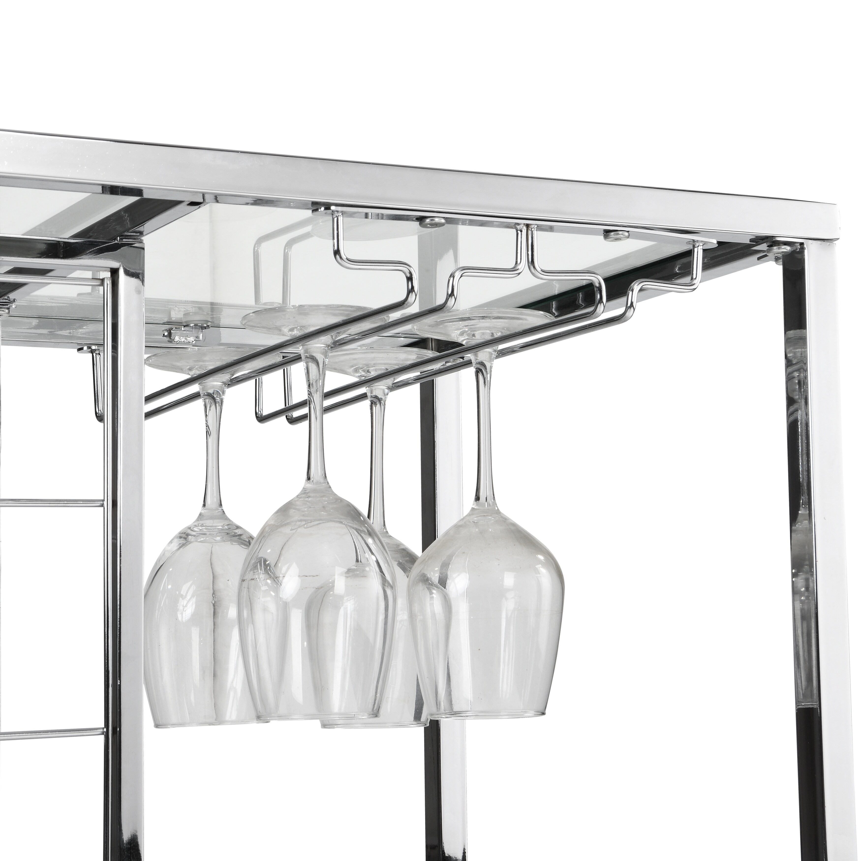 Chrome wine glass rack discount