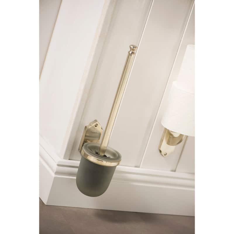 Vintage Toilet Brush Set Silver