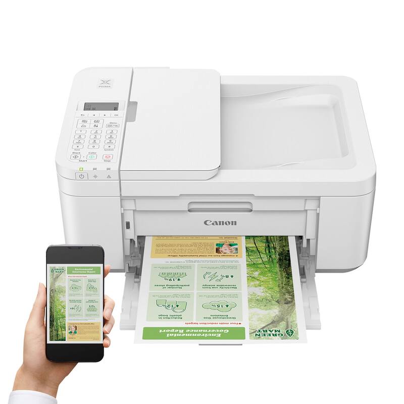 Canon PIXMA TR4720 Wireless All-in-One Printer (White) - White