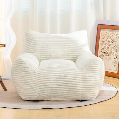 Bean Bag Chair for Adults with Armrests, Oversized Comfy Beanbag Lounge Lazy Floor Sofa Chair