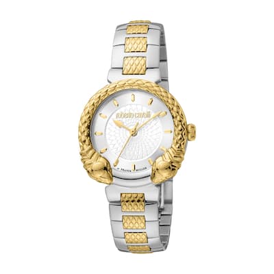 Roberto Cavalli by Franck Muller Women RV1L190M0061 Swiss Quartz Watch - Two-Tone