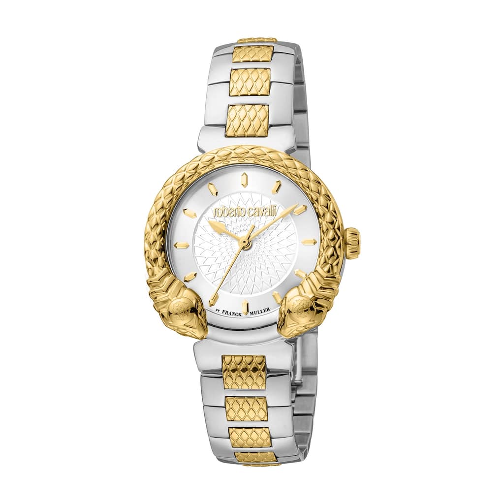 Roberto Cavalli by Franck Muller Women RV1L190M0061 Swiss Quartz Watch - Two-Tone