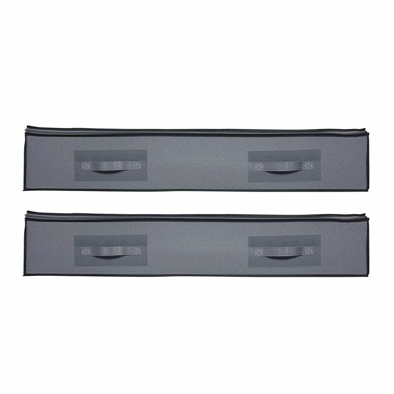 Set of 4 Under Bed Storage Organizer Foldable Clothes and Shoe Storage with Transparent PVC Lid - 39.2 x 19.7 x 7.1 inch