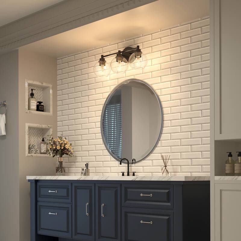 Dimmable Bathroom Vanity Light Globe Glass Shades