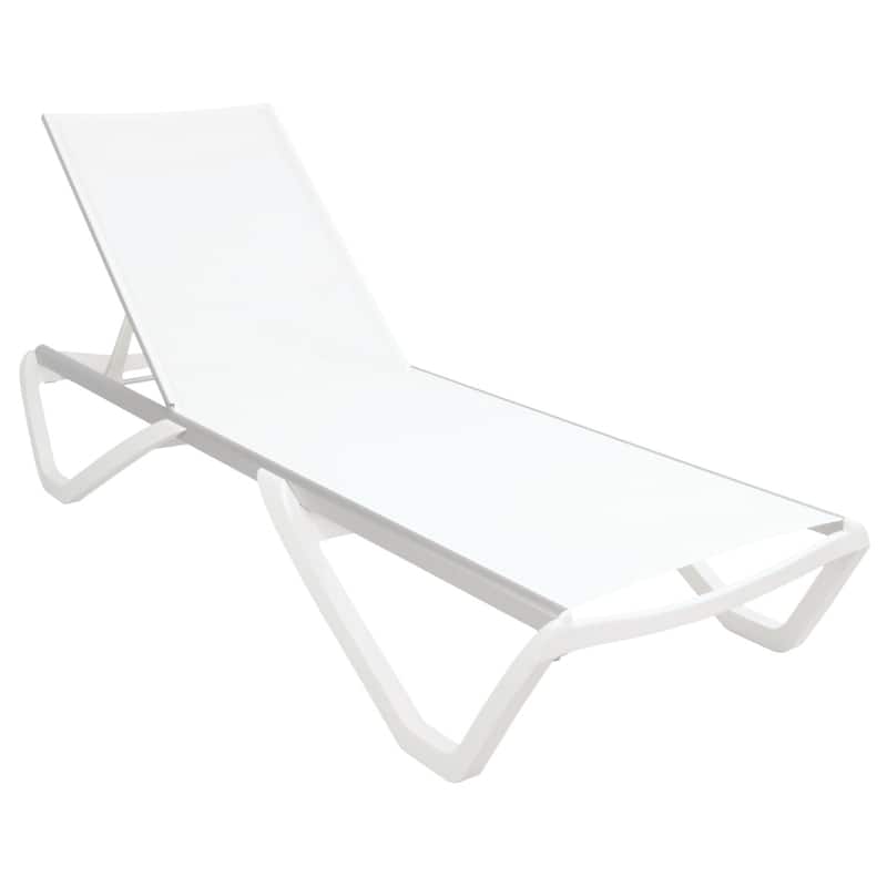 Furnish Theory Seabreeze Deck Patio Sunloungers Lounge Chairs Outdoor Chaise Lounges (Various Frame & Mesh Colors; Set of 2)