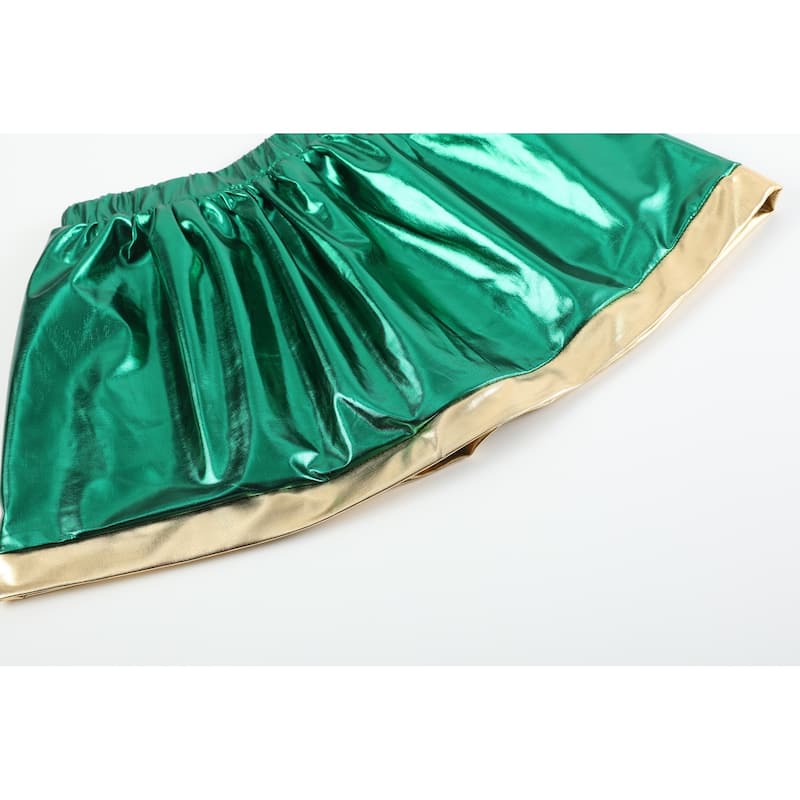 Lil Cactus Green and Gold Mardi Gras Skort