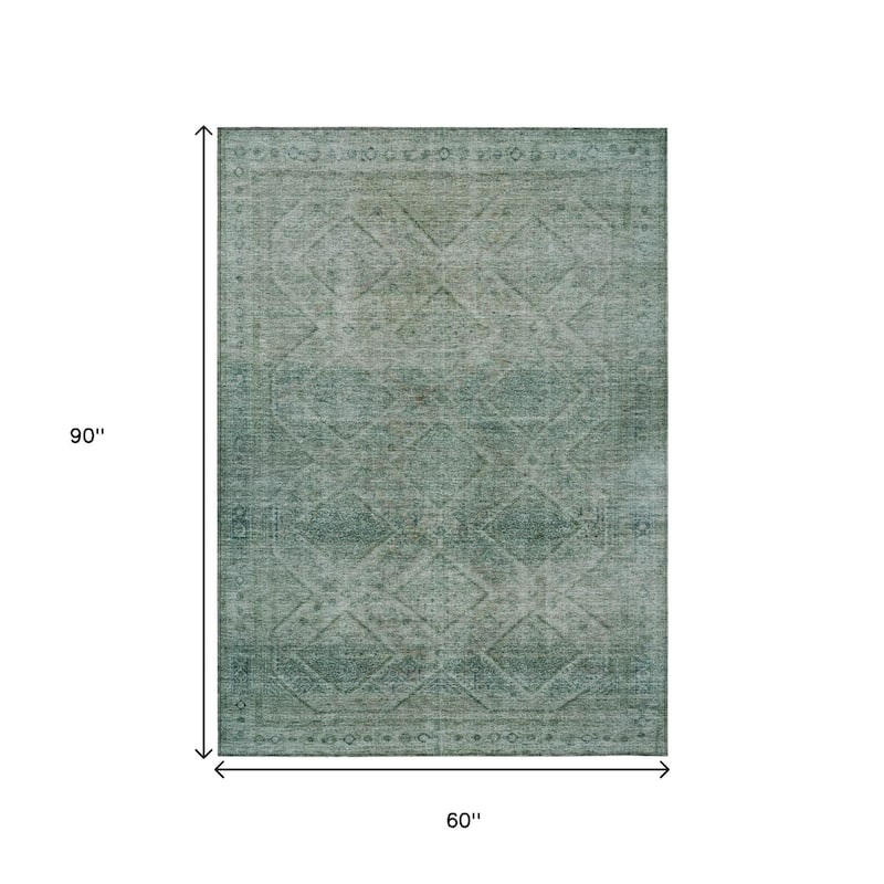 HomeRoots Geometric Transitional Rectangle Outdoor Rug
