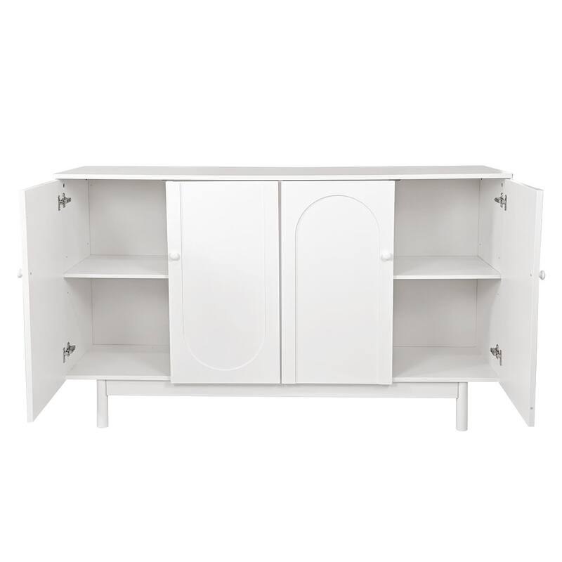 4-Door Intaglio Storage Cabinet Buffet/Sideboard