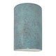 preview thumbnail 27 of 45, Justice Design Ambiance - Large Cylinder Wall Sconce - Closed Top - Replaceable Bulb Verde Patina