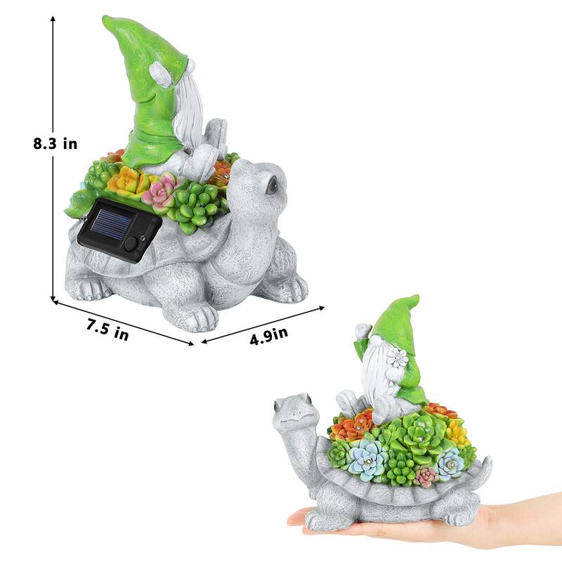Solar Garden Outdoor Statues with LED Light