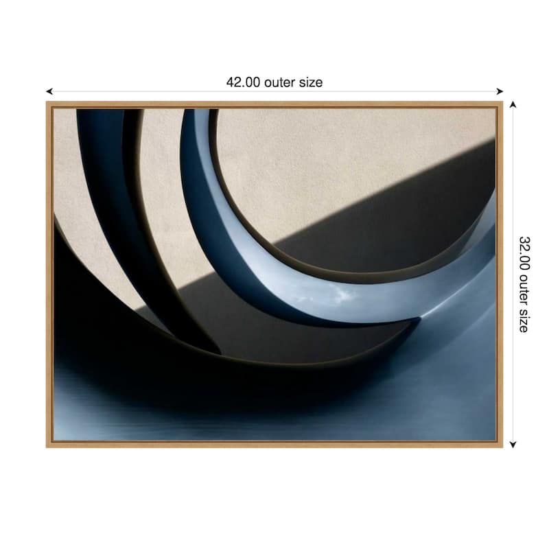Architectural Curve III by Jim Christensen Framed Canvas Wall Art Print - Sylvie Maple - 42 x 32 in