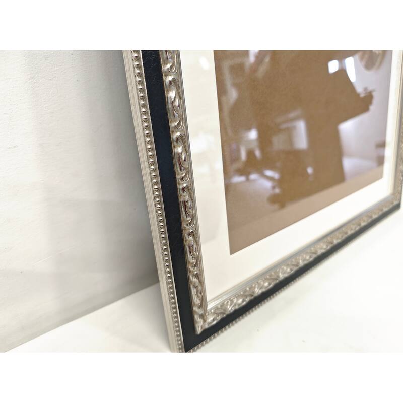 Solid Wood Picture Frame - Replaceable Canvas Art Frame with Organic Glass, Elegant Framed Wall Decor for Living Room