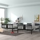 preview thumbnail 12 of 23, Twin Over Full Bunk Bed, Converted into 2 Beds, Solid Wood Bunkbeds Bedframe with Safety Rail and Ladder, for Kids/Teens Bedroom